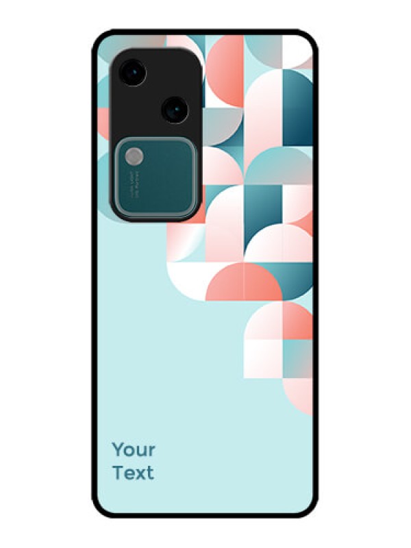 Custom Vivo V30 5G Custom Metal Phone CaseStylish Semi - Circle Pattern Design