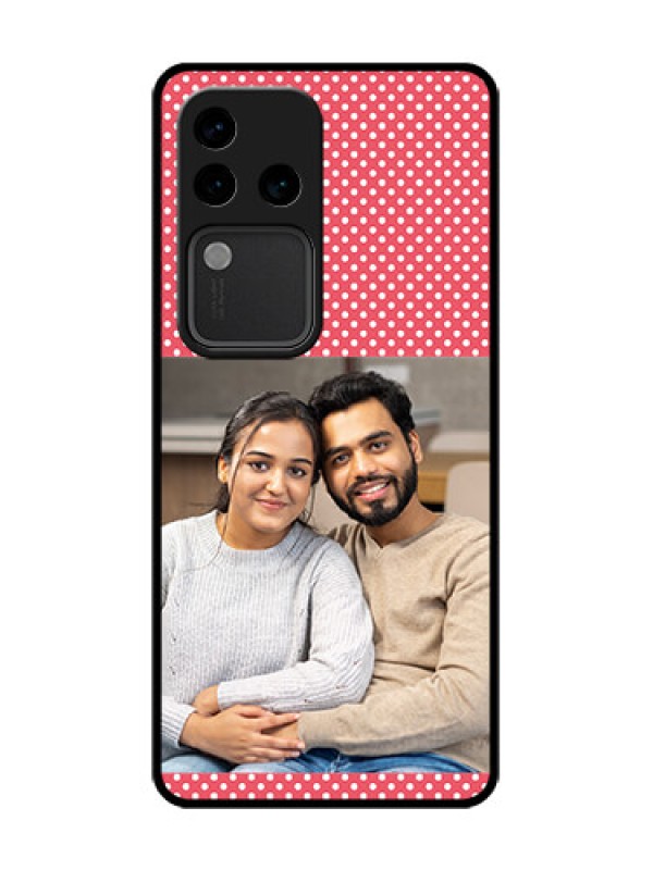 Custom Vivo V30 Pro 5G Custom Metal Phone Case - White Dotted Design
