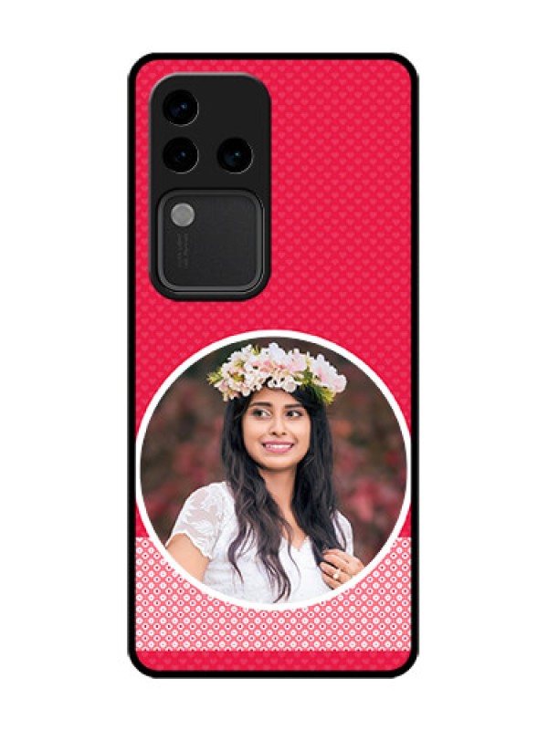 Custom Vivo V30 Pro 5G Custom Metal Phone Case - Pink Color Pattern Design