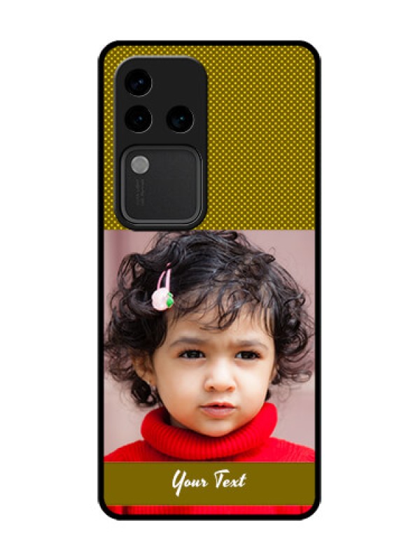 Custom Vivo V30 Pro 5G Custom Metal Phone Case - Simple Green Color Design