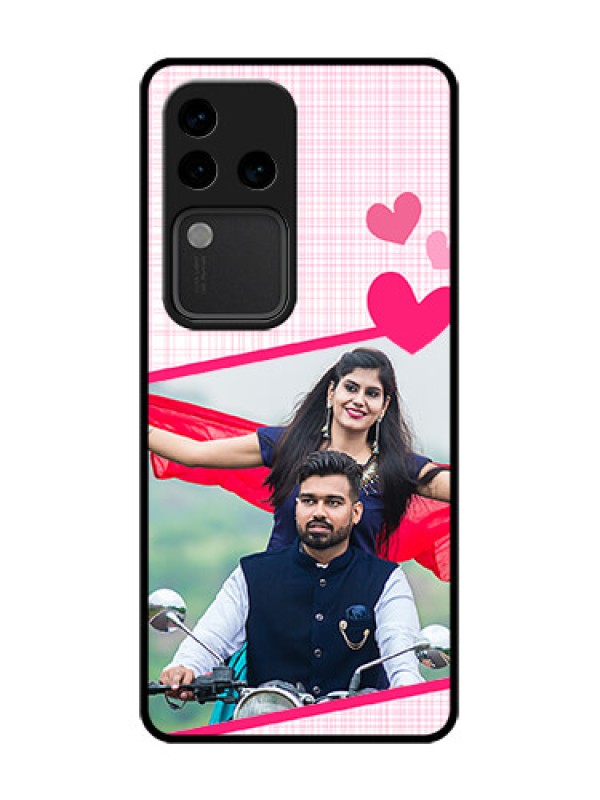 Custom Vivo V30 Pro 5G Custom Metal Phone Case - Love Shape Heart Design