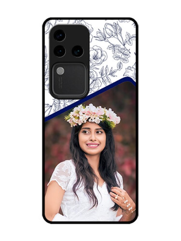 Custom Vivo V30 Pro 5G Custom Metal Phone Case - Classy Floral Design