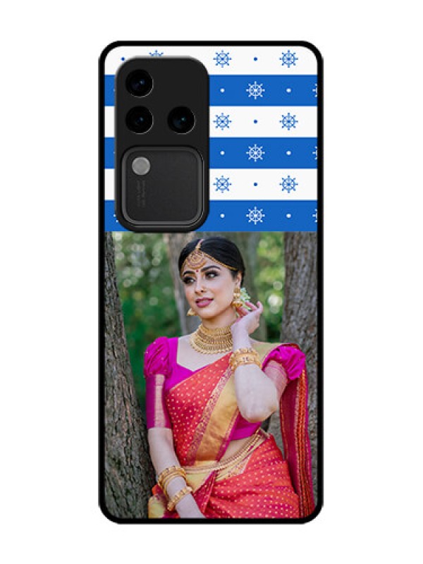 Custom Vivo V30 Pro 5G Custom Metal Phone Case - Snow Pattern Design
