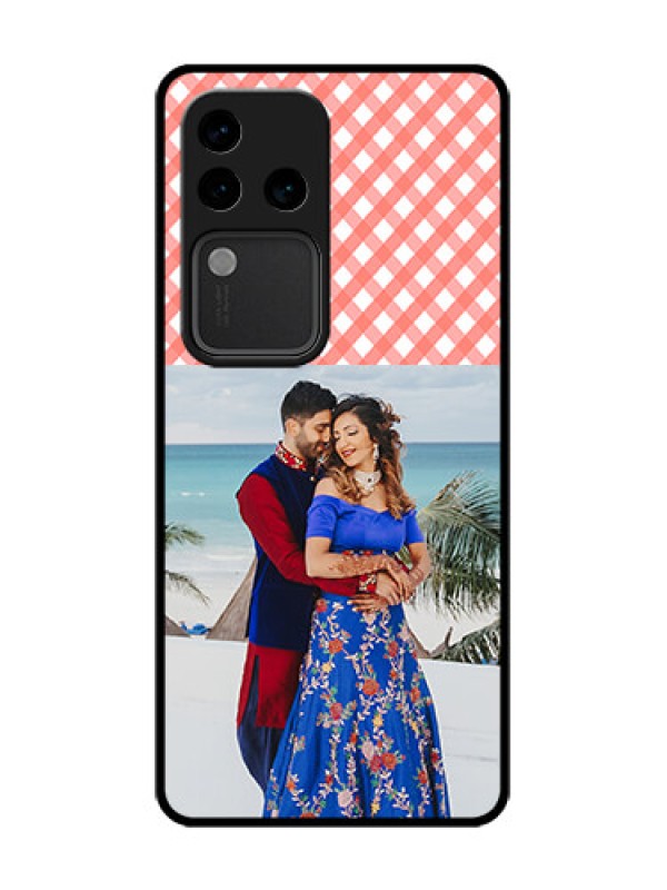 Custom Vivo V30 Pro 5G Custom Metal Phone Case - Pink Pattern Design