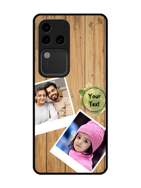 Custom Vivo V30 Pro 5G Custom Metal Phone Case - Wooden Texture Design