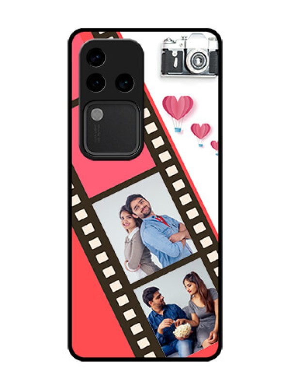 Custom Vivo V30 Pro 5G Custom Metal Phone Case - 3 Image Holder With Film Reel