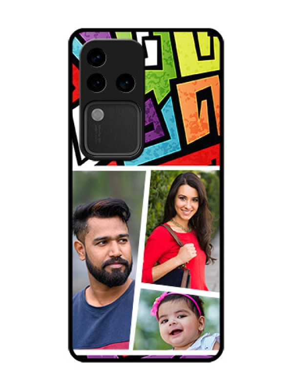 Custom Vivo V30 Pro 5G Custom Metal Phone Case - Graffiti Pattern Design