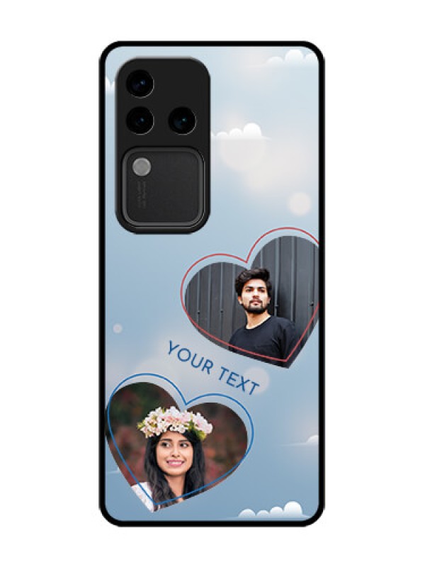 Custom Vivo V30 Pro 5G Custom Metal Phone Case - Blue Color Couple Design