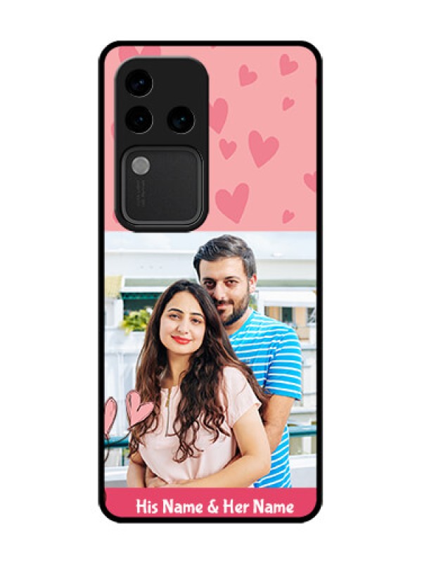Custom Vivo V30 Pro 5G Custom Metal Phone Case - Love Design Peach Color
