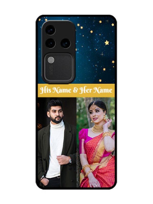 Custom Vivo V30 Pro 5G Custom Metal Phone Case - Galaxy Stars Backdrop Design