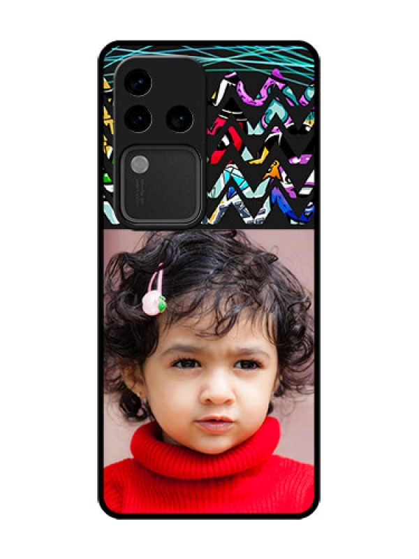 Custom Vivo V30 Pro 5G Custom Metal Phone Case - Neon Abstract Design