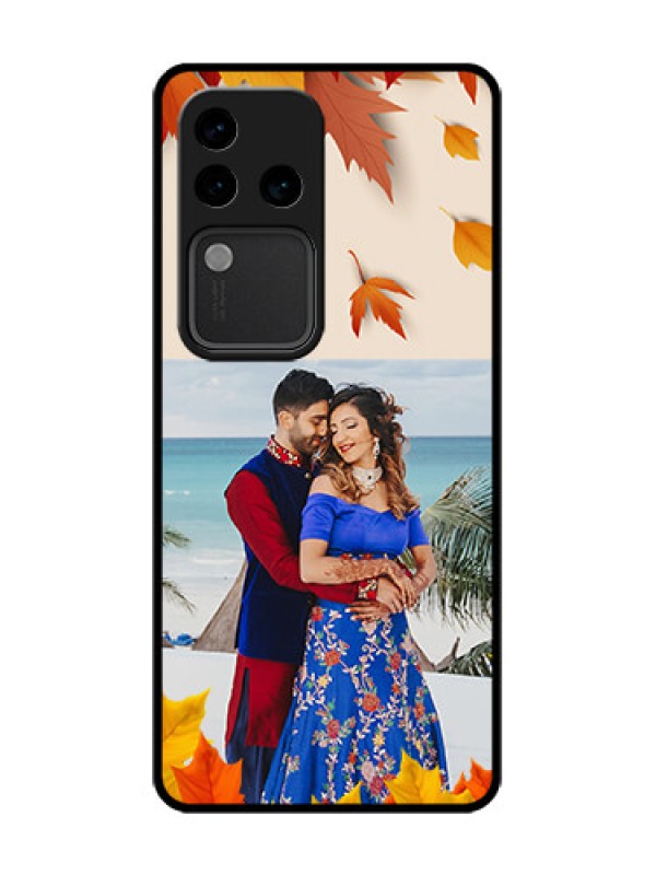 Custom Vivo V30 Pro 5G Custom Metal Phone Case - Autumn Maple Leaves Design