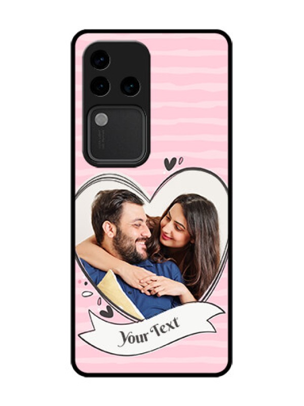 Custom Vivo V30 Pro 5G Custom Metal Phone Case - Vintage Heart Design