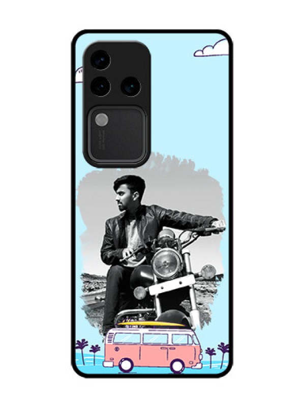 Custom Vivo V30 Pro 5G Custom Metal Phone Case - Travel and Adventure Design