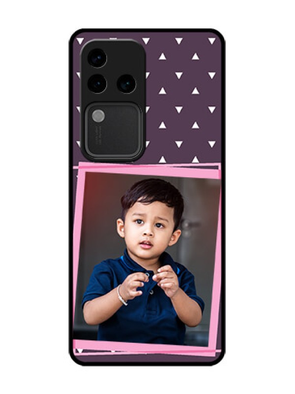 Custom Vivo V30 Pro 5G Custom Metal Phone Case - Triangle Pattern Dotted Design