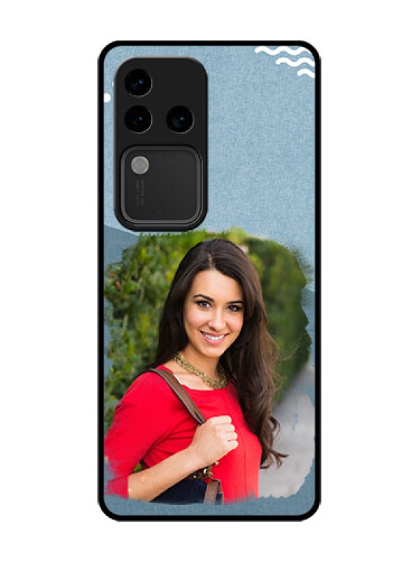 Custom Vivo V30 Pro 5G Custom Metal Phone Case - Grunge Line Art Design