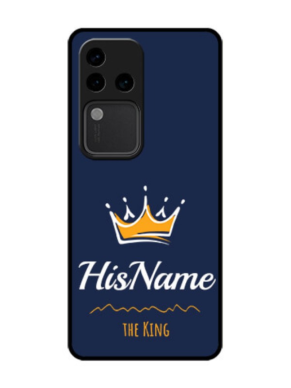 Custom Vivo V30 Pro 5G Custom Metal Phone Case - King With Name Design