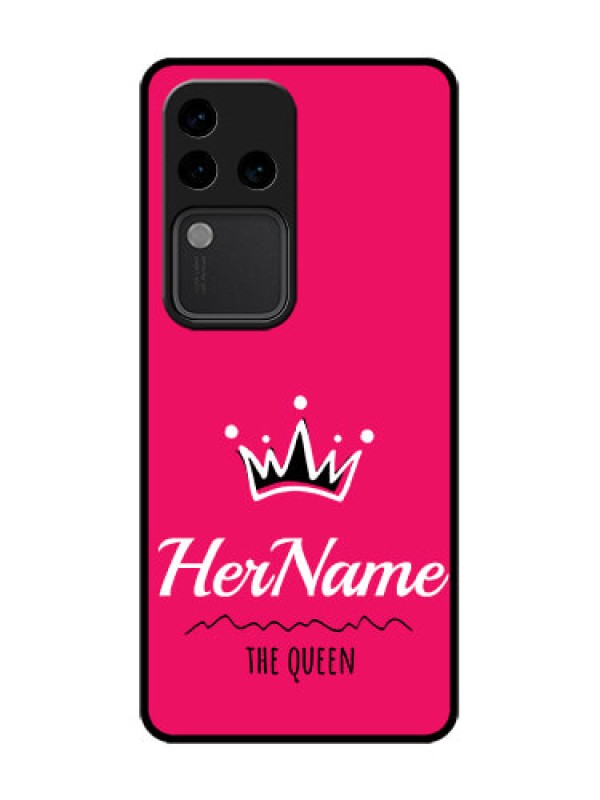 Custom Vivo V30 Pro 5G Custom Metal Phone Case - Queen With Name Design