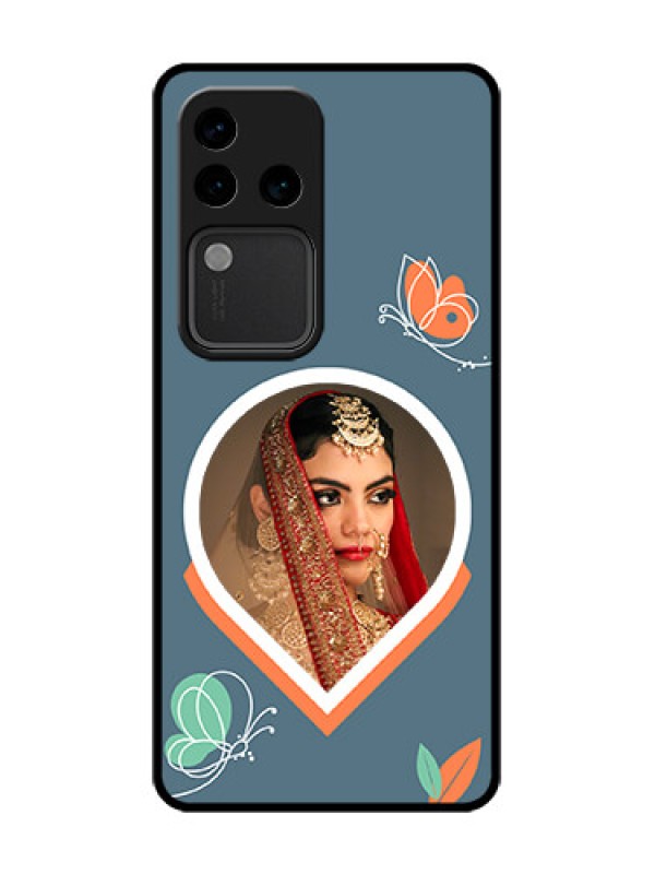 Custom Vivo V30 Pro 5G Custom Metal Phone Case - Droplet Butterflies Design