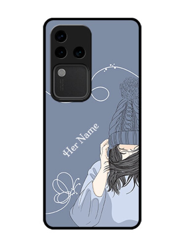 Custom Vivo V30 Pro 5G Custom Metal Phone Case - Girl In Winter Outfit Design