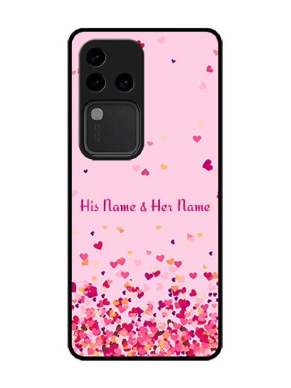 Custom Vivo V30 Pro 5G Custom Metal Phone Case - Floating Hearts Design