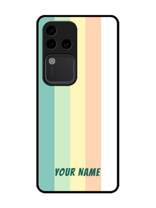 Custom Vivo V30 Pro 5G Custom Metal Phone Case - Multi - Colour Stripes Design
