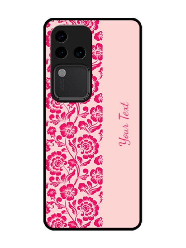 Custom Vivo V30 Pro 5G Custom Metal Phone Case - Attractive Floral Pattern Design