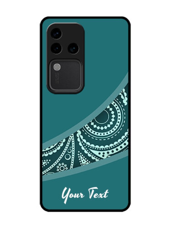 Custom Vivo V30 Pro 5G Custom Metal Phone Case - Semi Visible Floral Design