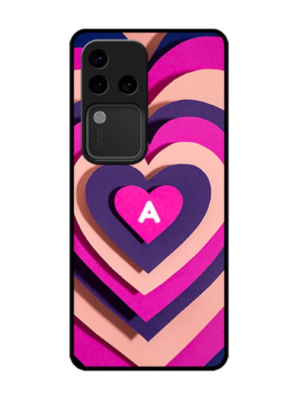 Custom Vivo V30 Pro 5G Custom Metal Phone Case - Cute Heart Pattern Design