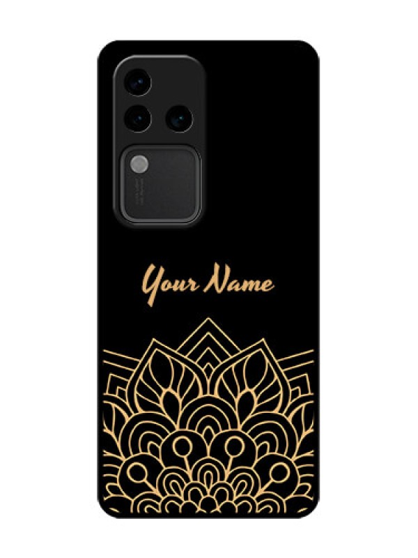 Custom Vivo V30 Pro 5G Custom Metal Phone Case - Golden Mandala Design
