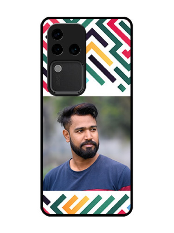 Custom Vivo V30 Pro 5G Custom Metal Phone Case - Colorful Maze Pattern Design