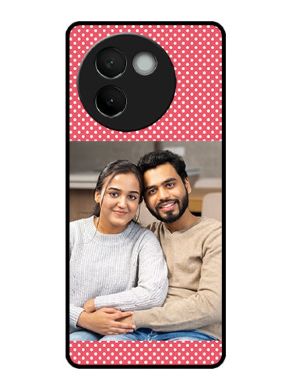 Custom Vivo V30e 5G Custom Metal Phone CaseWhite Dotted Design