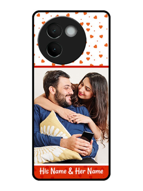 Custom Vivo V30e 5G Custom Metal Phone CaseOrange Love Symbol Design