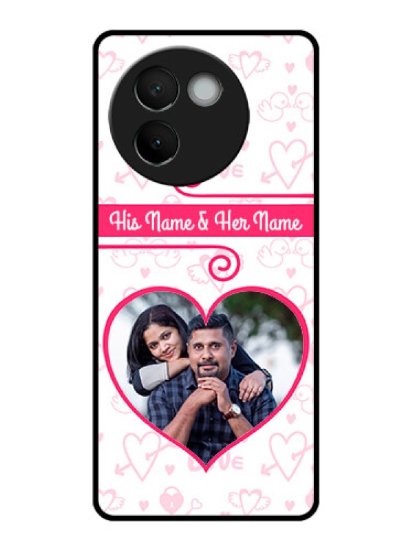 Custom Vivo V30e 5G Custom Metal Phone CaseHeart Shape Love Design