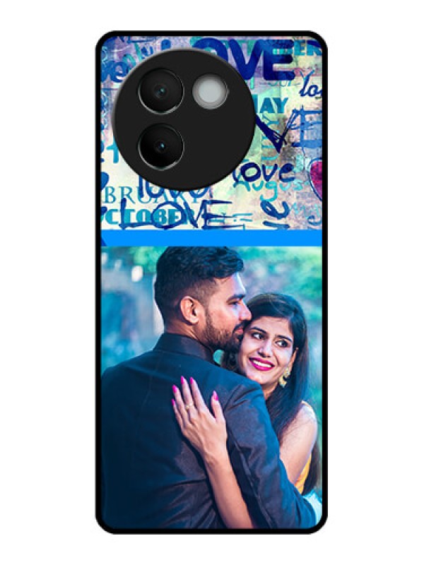 Custom Vivo V30e 5G Custom Metal Phone CaseColorful Love Design