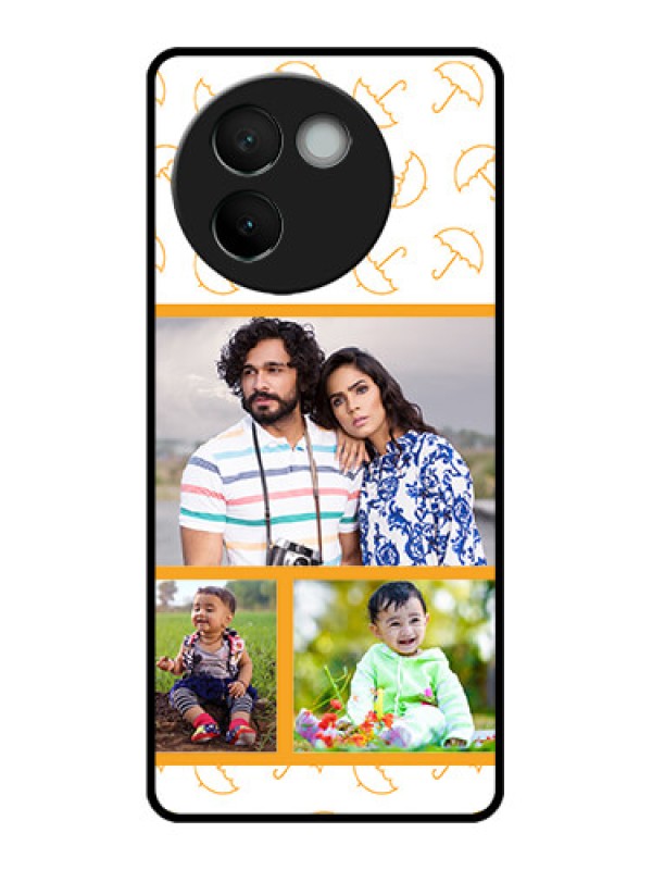 Custom Vivo V30e 5G Custom Metal Phone CaseYellow Pattern Design