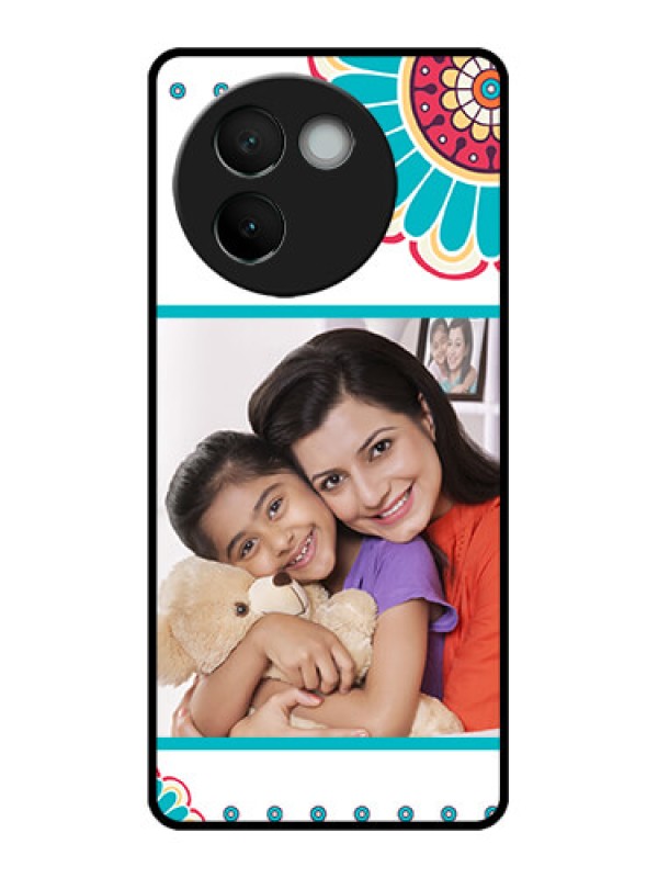 Custom Vivo V30e 5G Custom Metal Phone CaseFlower Design