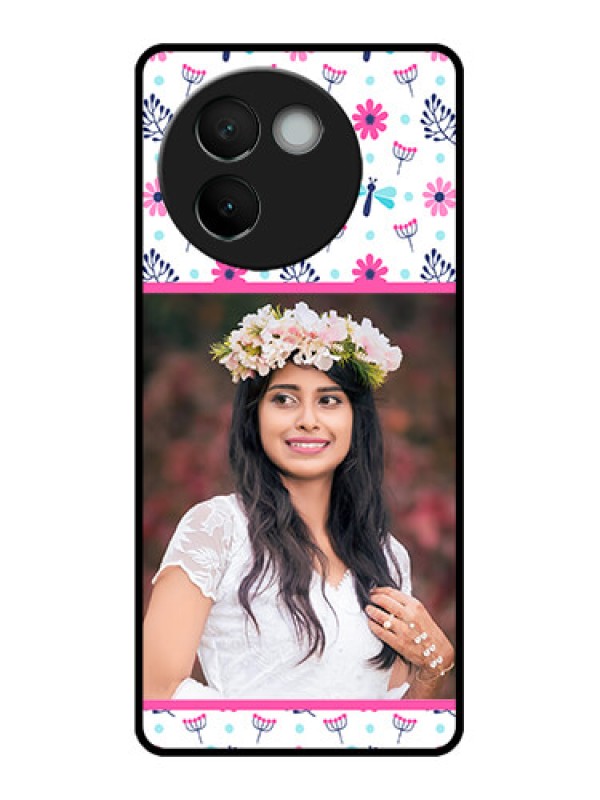 Custom Vivo V30e 5G Custom Metal Phone CaseColorful Flower Design