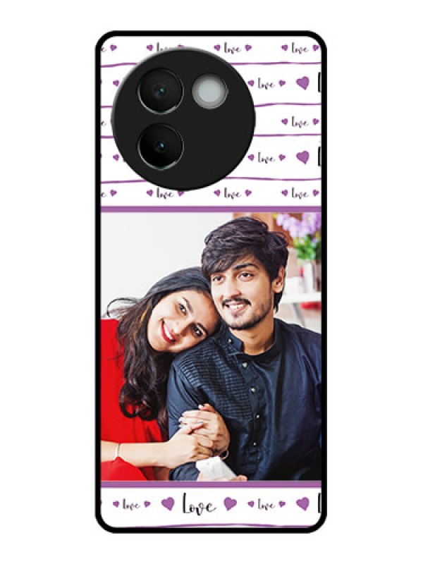 Custom Vivo V30e 5G Custom Metal Phone CaseCouples Heart Design