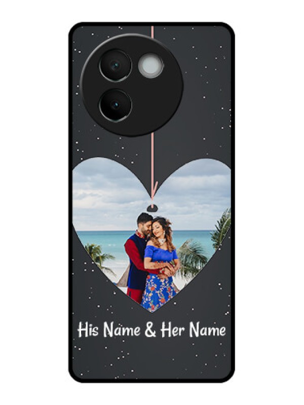 Custom Vivo V30e 5G Custom Metal Phone CaseHanging Heart Design