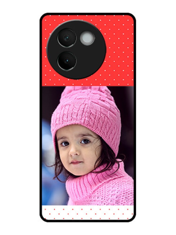 Custom Vivo V30e 5G Custom Metal Phone CaseRed Pattern Design