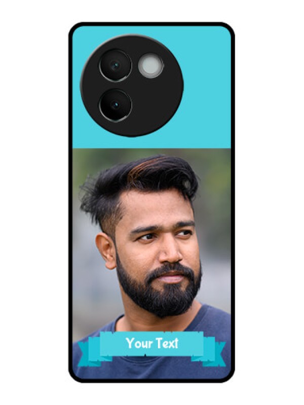 Custom Vivo V30e 5G Custom Metal Phone CaseBlue Color Design