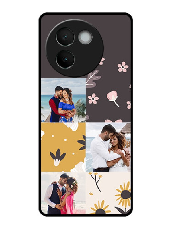 Custom Vivo V30e 5G Custom Metal Phone Case3 Images With Floral Design