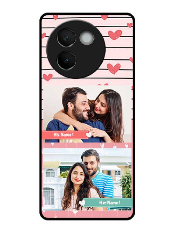 Custom Vivo V30e 5G Custom Metal Phone CasePhoto With Heart Design