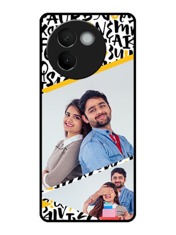 Custom Vivo V30e 5G Custom Metal Phone CaseLetters Pattern Design