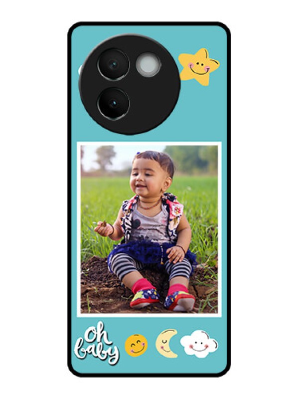 Custom Vivo V30e 5G Custom Metal Phone CaseSmiley Kids Stars Design
