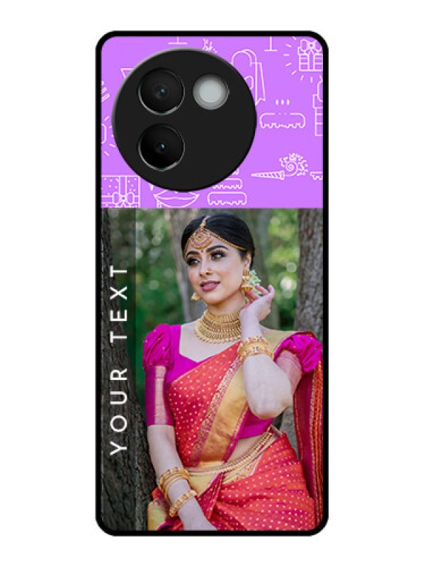 Custom Vivo V30e 5G Custom Metal Phone CaseBirthday Icons Design