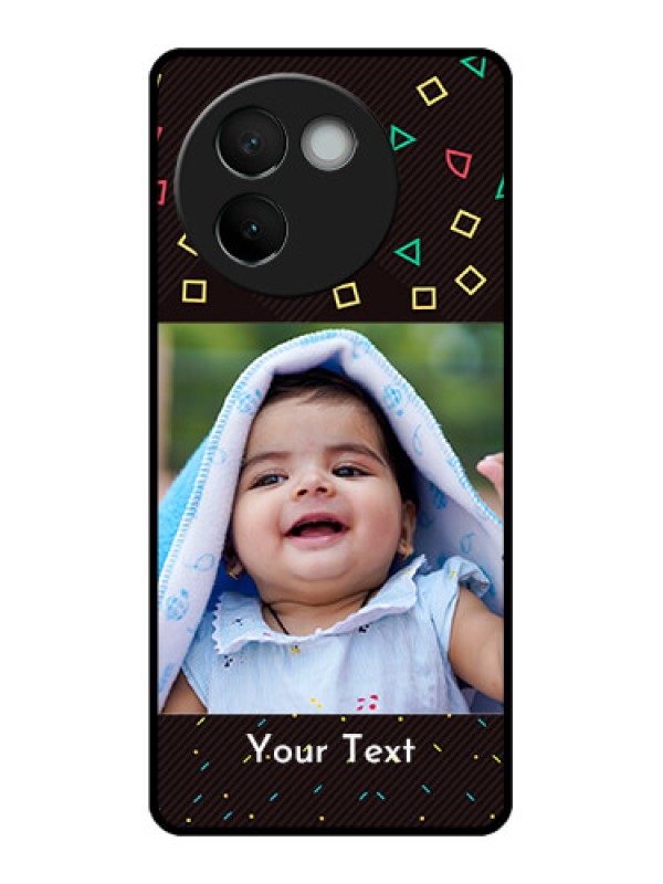 Custom Vivo V30e 5G Custom Metal Phone CaseWith Confetti Birthday Design