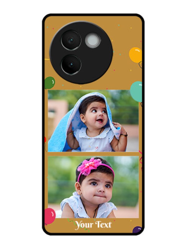Custom Vivo V30e 5G Custom Metal Phone CaseImage Holder With Birthday Celebrations Design