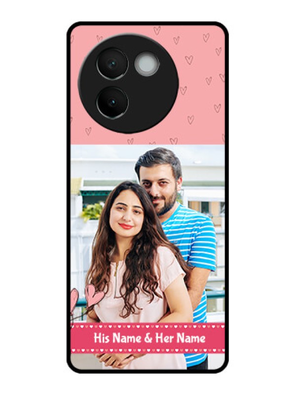 Custom Vivo V30e 5G Custom Metal Phone CaseLove Design Peach Color